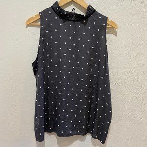 Large Polka Dot Sleeveless LOFT Blouse